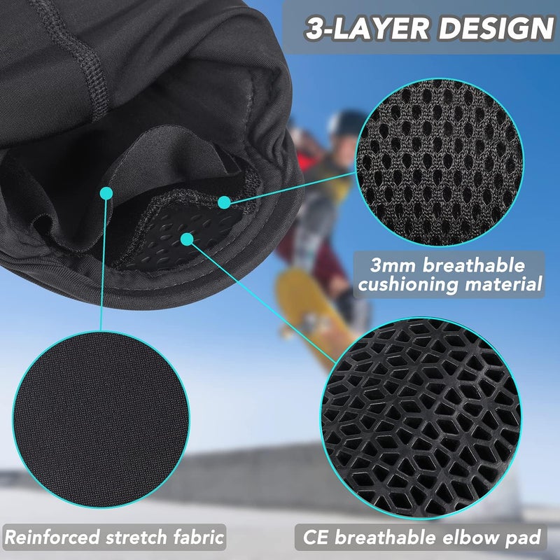 surlim Elbow Protection Pads,Mountain Bike Elbow Guards,MTB Elbow Pads,Skate & Skateboarding Protective Gear - Image 2